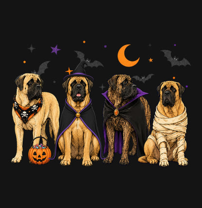 Mastiff Halloween Lineup - Kids Unisex T-Shirt