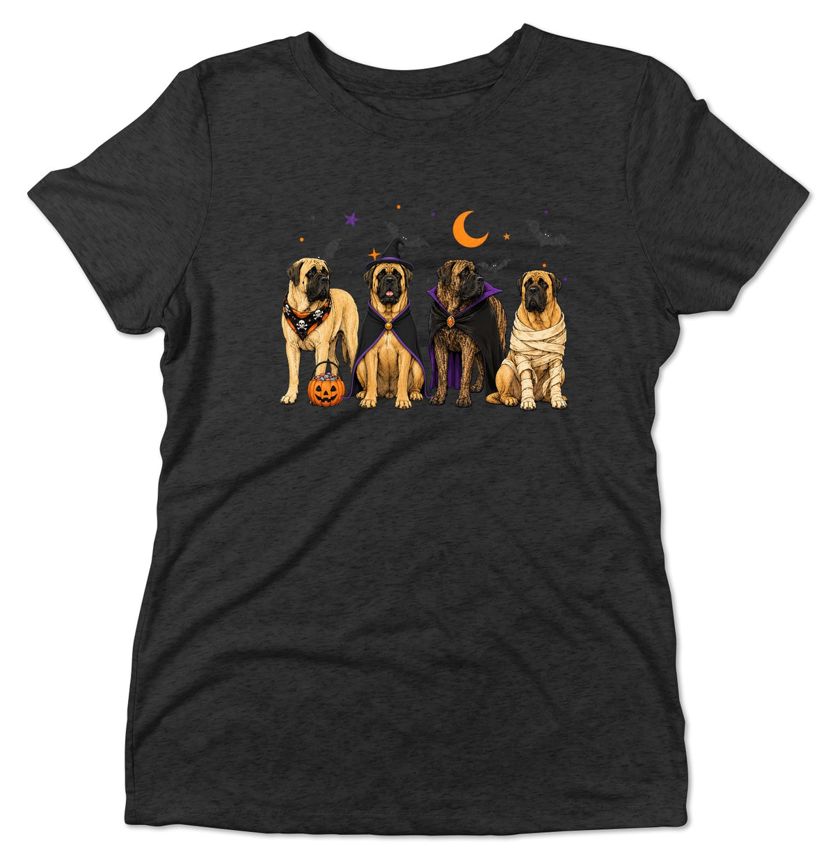 Mastiff Halloween Lineup - Women's Tri-Blend T-Shirt