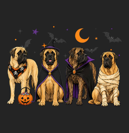 Mastiff Halloween Lineup - Women's Tri-Blend T-Shirt