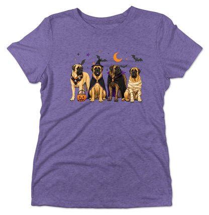Mastiff Halloween Lineup - Women's Tri-Blend T-Shirt