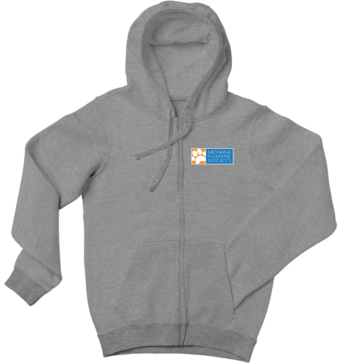Michiana Humane Society Logo - Adult Unisex Full-Zip Hoodie Sweatshirt