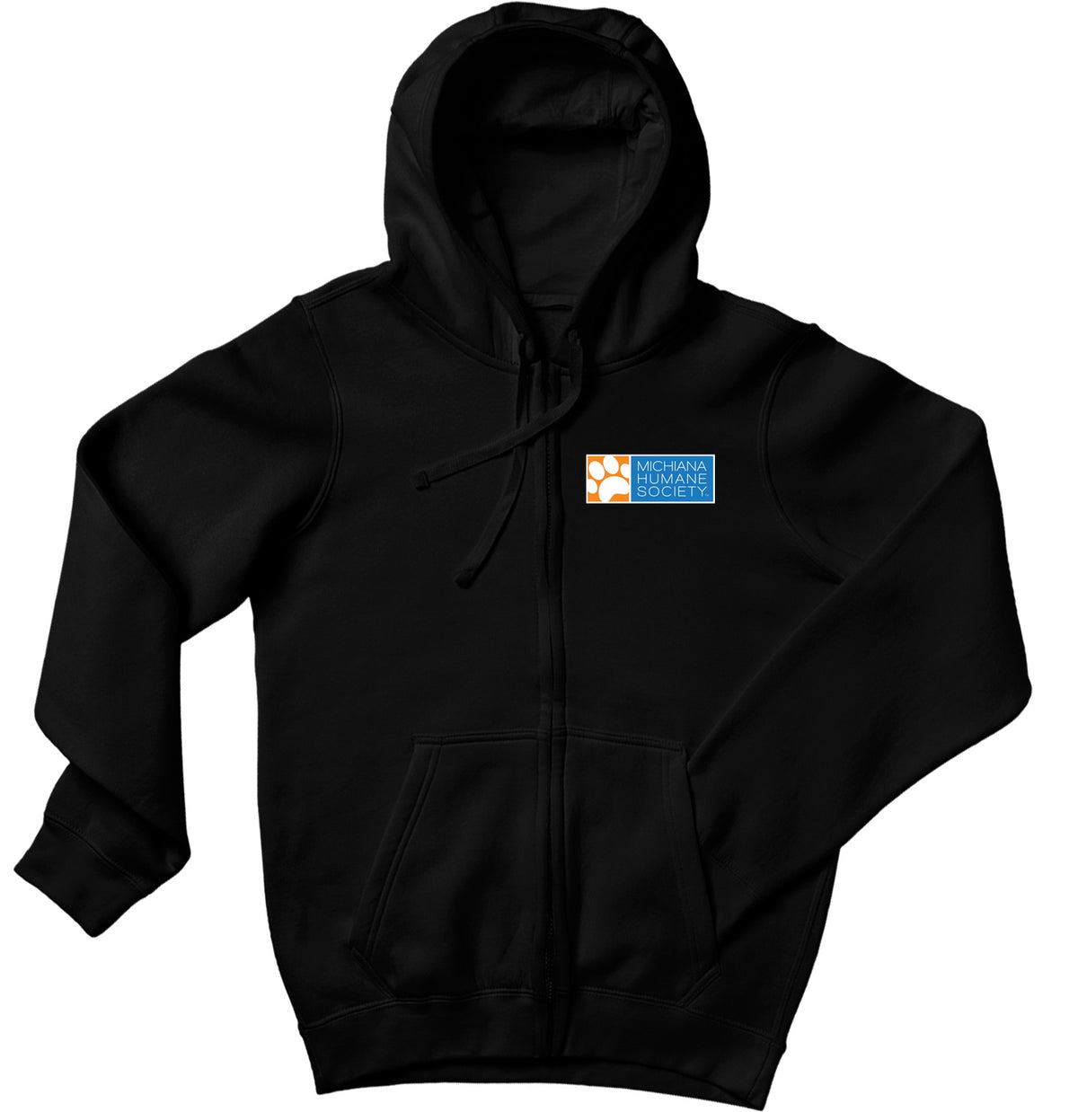 Michiana Humane Society Logo - Adult Unisex Full-Zip Hoodie Sweatshirt