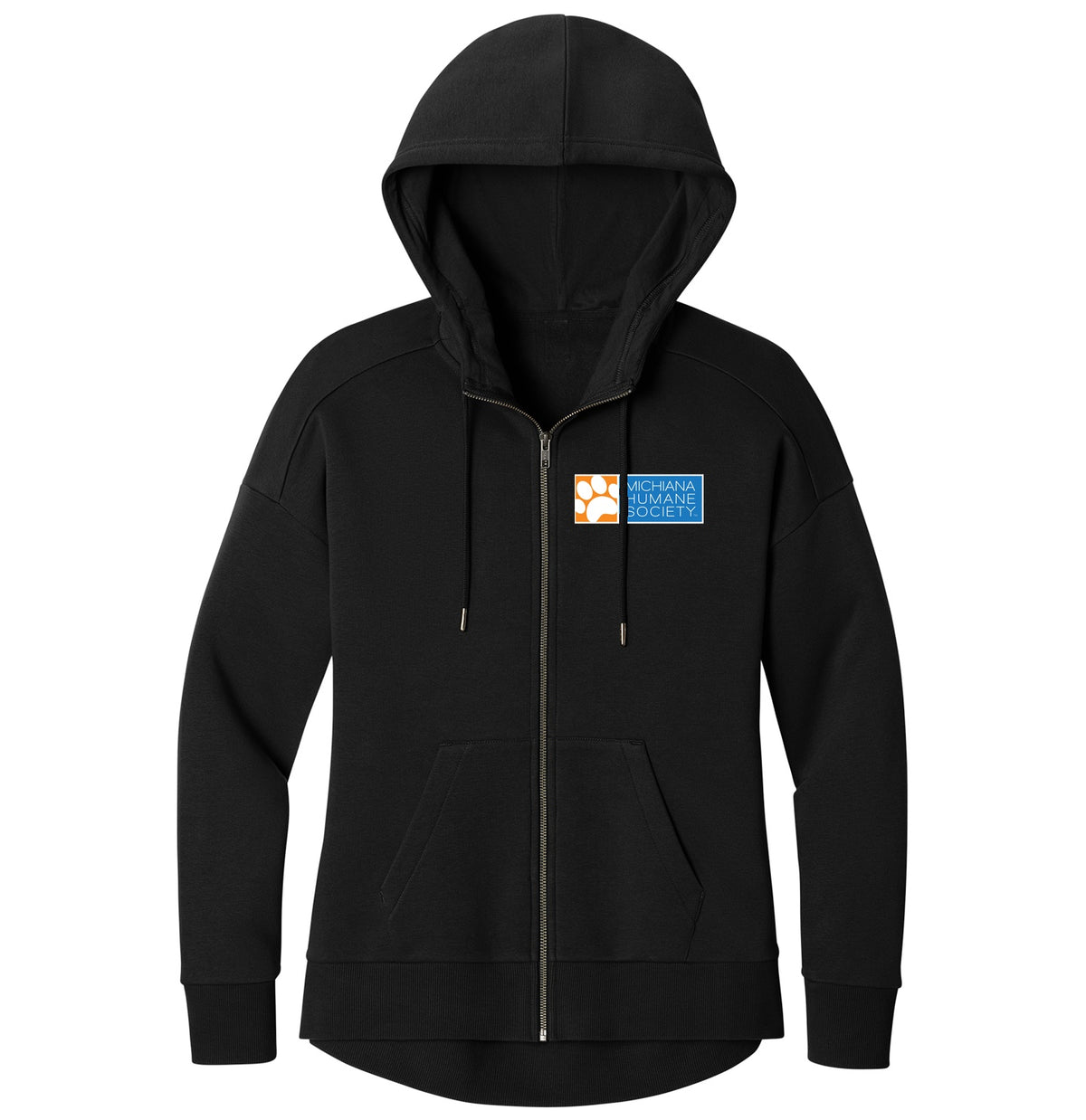 Michiana Humane Society Logo (Left Chest) - Women's Full-Zip Hoodie Sweatshirt
