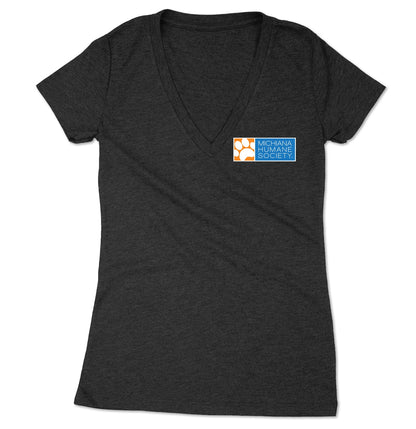 Michiana Humane Society Logo - Women's V-Neck Tri-Blend T-Shirt