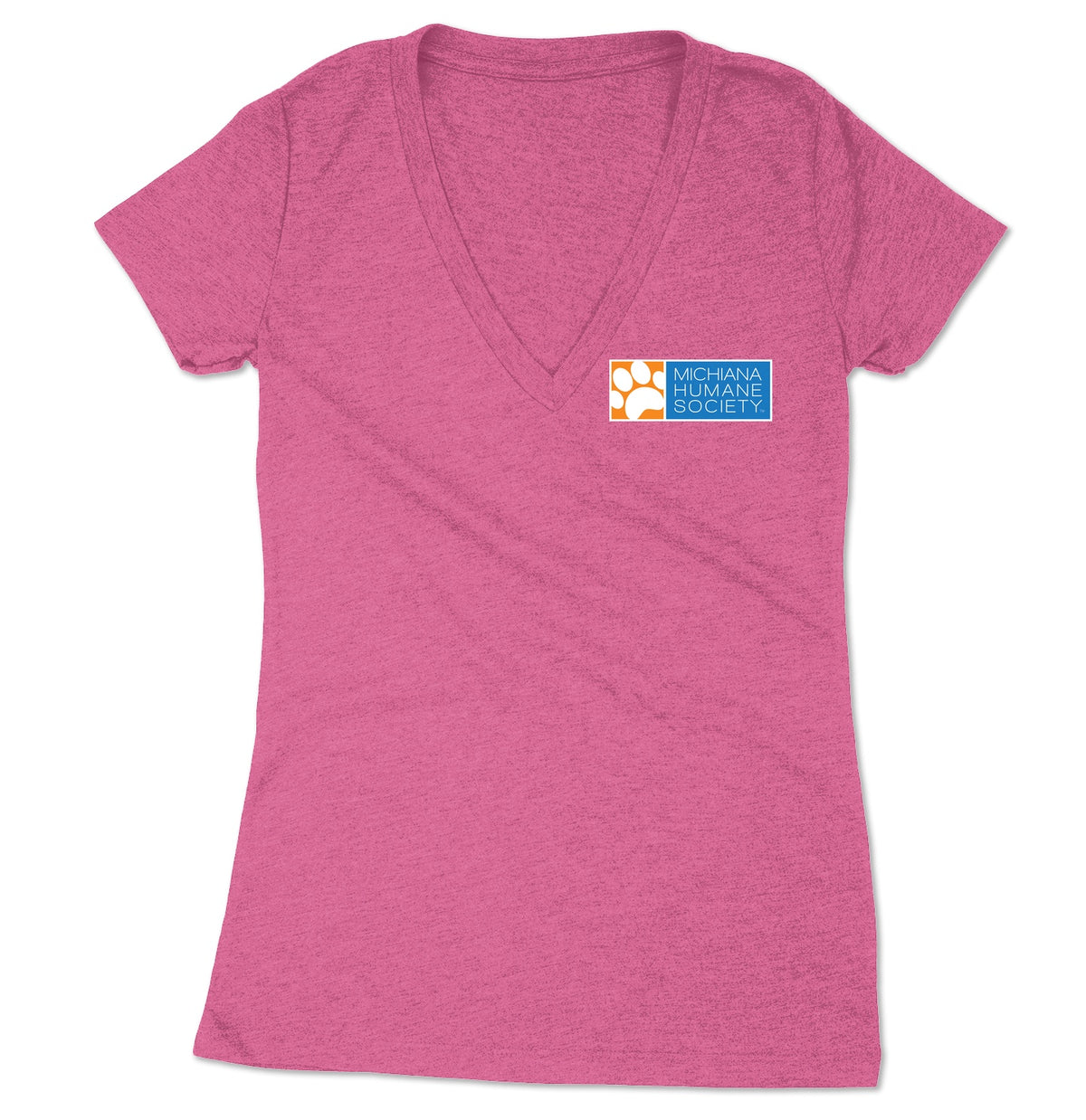 Michiana Humane Society Logo - Women's V-Neck Tri-Blend T-Shirt
