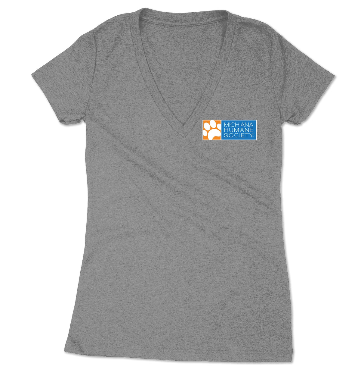 Michiana Humane Society Logo - Women's V-Neck Tri-Blend T-Shirt