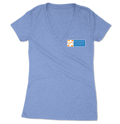 Michiana Humane Society Logo - Women's V-Neck Tri-Blend T-Shirt