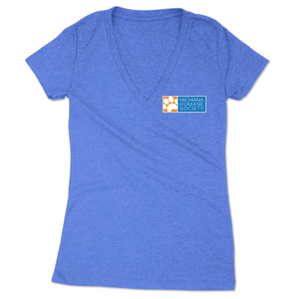 Michiana Humane Society Logo - Women's V-Neck Tri-Blend T-Shirt