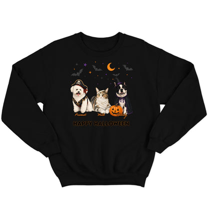 My Pets Halloween Lineup - Adult Unisex Crewneck Sweatshirt