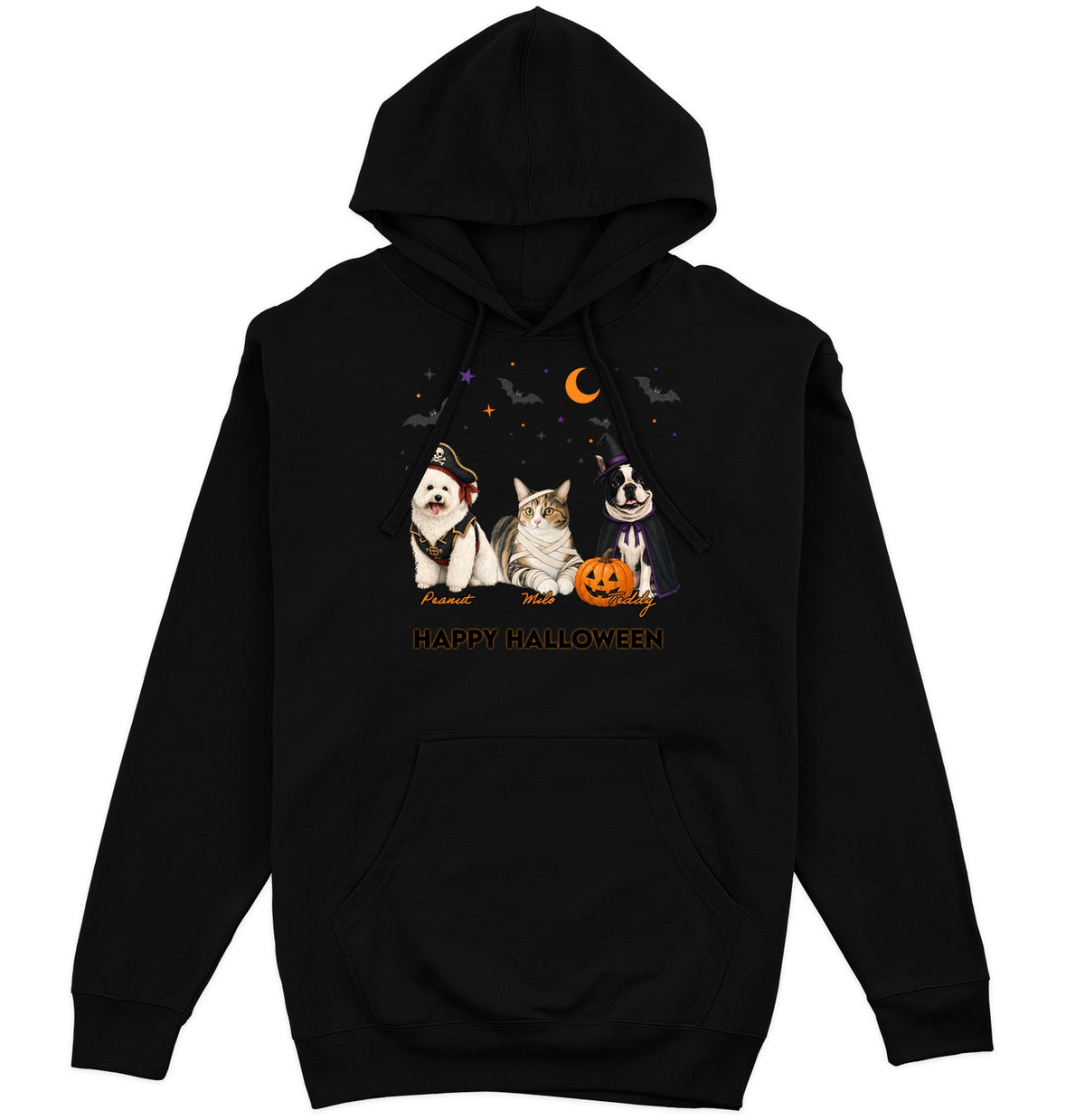 My Pets Halloween Lineup - Adult Unisex Hoodie