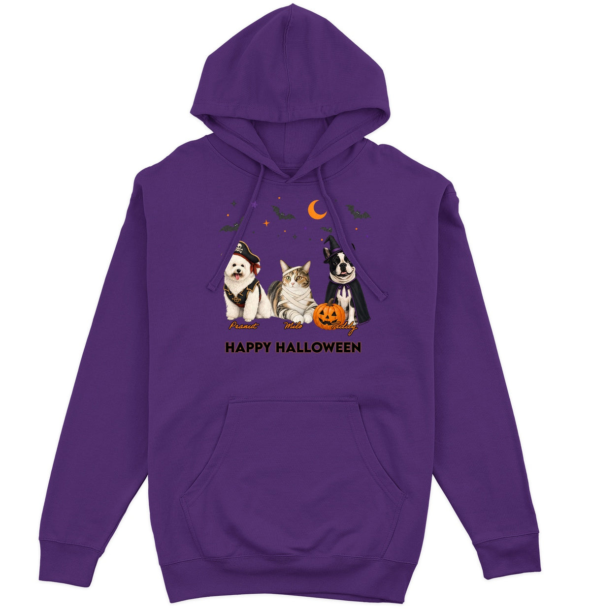 My Pets Halloween Lineup - Adult Unisex Hoodie
