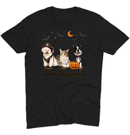My Pets Halloween Lineup - Adult Unisex T-Shirt