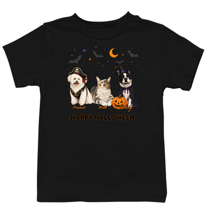 My Pets Halloween Lineup - Kids Unisex T-Shirt