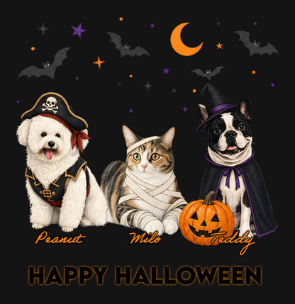 My Pets Halloween Lineup - Kids Unisex T-Shirt