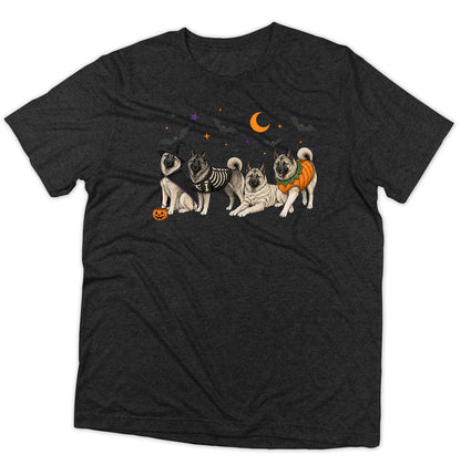 Norwegian Elkhound Halloween Lineup - Adult Tri-Blend T-Shirt