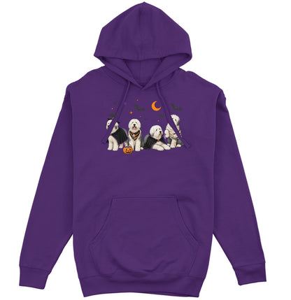 Old English Sheepdog Halloween Lineup - Adult Unisex Hoodie