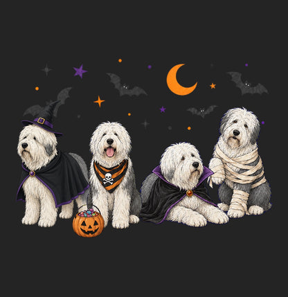 Old English Sheepdog Halloween Lineup - Women's Tri-Blend T-Shirt