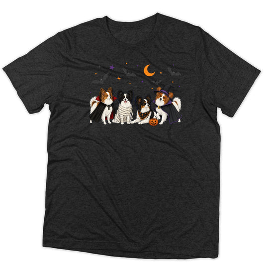 Papillon Halloween Lineup - Adult Tri-Blend T-Shirt