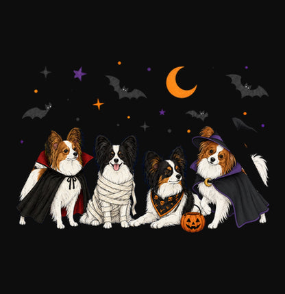 Papillon Halloween Lineup - Adult Unisex Hoodie