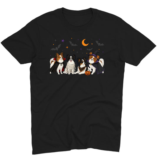 Papillon Halloween Lineup - Adult Unisex T-Shirt
