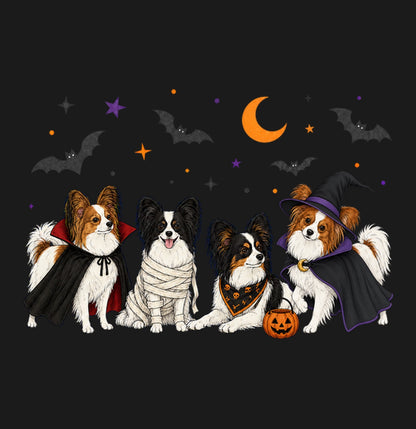 Papillon Halloween Lineup - Adult Unisex T-Shirt