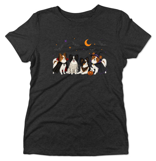 Papillon Halloween Lineup - Women's Tri-Blend T-Shirt