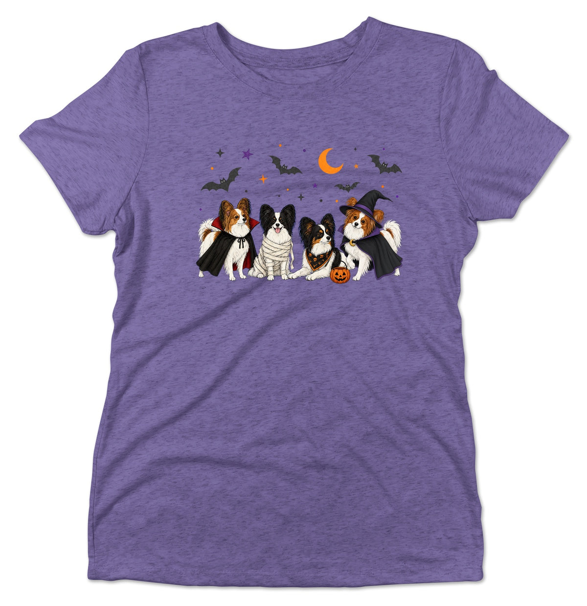 Papillon Halloween Lineup - Women's Tri-Blend T-Shirt