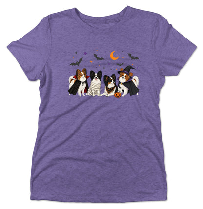 Papillon Halloween Lineup - Women's Tri-Blend T-Shirt