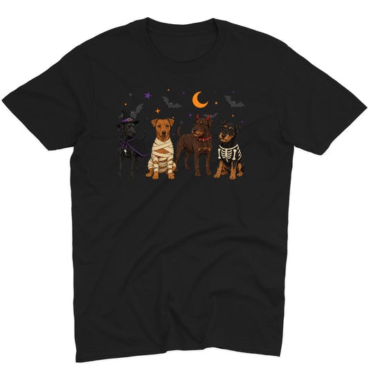 Patterdale Terrier Halloween Lineup - Adult Unisex T-Shirt