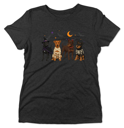 Patterdale Terrier Halloween Lineup - Women's Tri-Blend T-Shirt