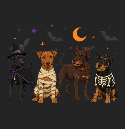 Patterdale Terrier Halloween Lineup - Women's Tri-Blend T-Shirt