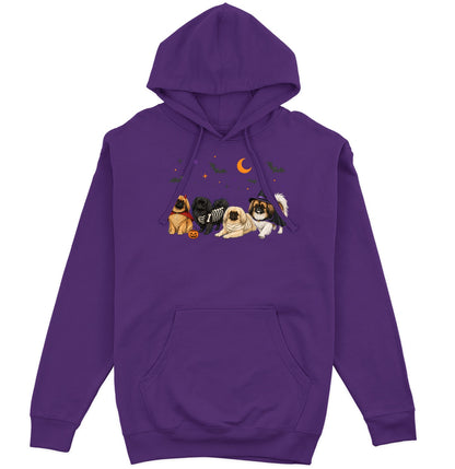 Pekingese Halloween Lineup - Adult Unisex Hoodie