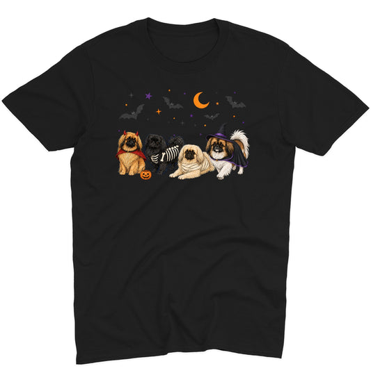 Pekingese Halloween Lineup - Adult Unisex T-Shirt