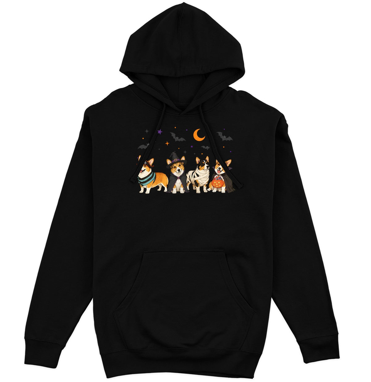 Pembroke Welsh Corgi Halloween Lineup - Adult Unisex Hoodie