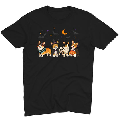 Pembroke Welsh Corgi Halloween Lineup - Adult Unisex T-Shirt