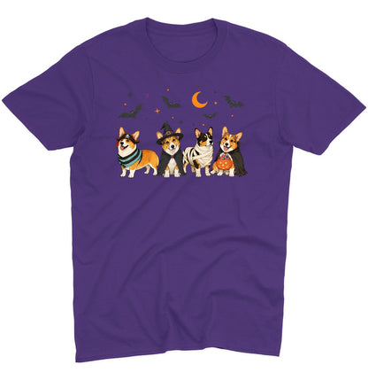Pembroke Welsh Corgi Halloween Lineup - Adult Unisex T-Shirt