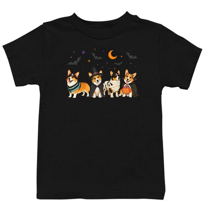Pembroke Welsh Corgi Halloween Lineup - Kids Unisex T-Shirt