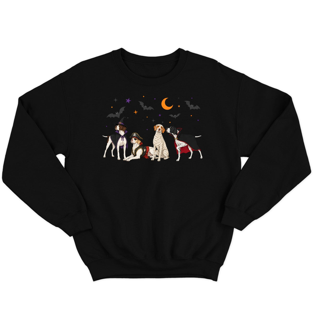 Pointer Halloween Lineup - Adult Unisex Crewneck Sweatshirt