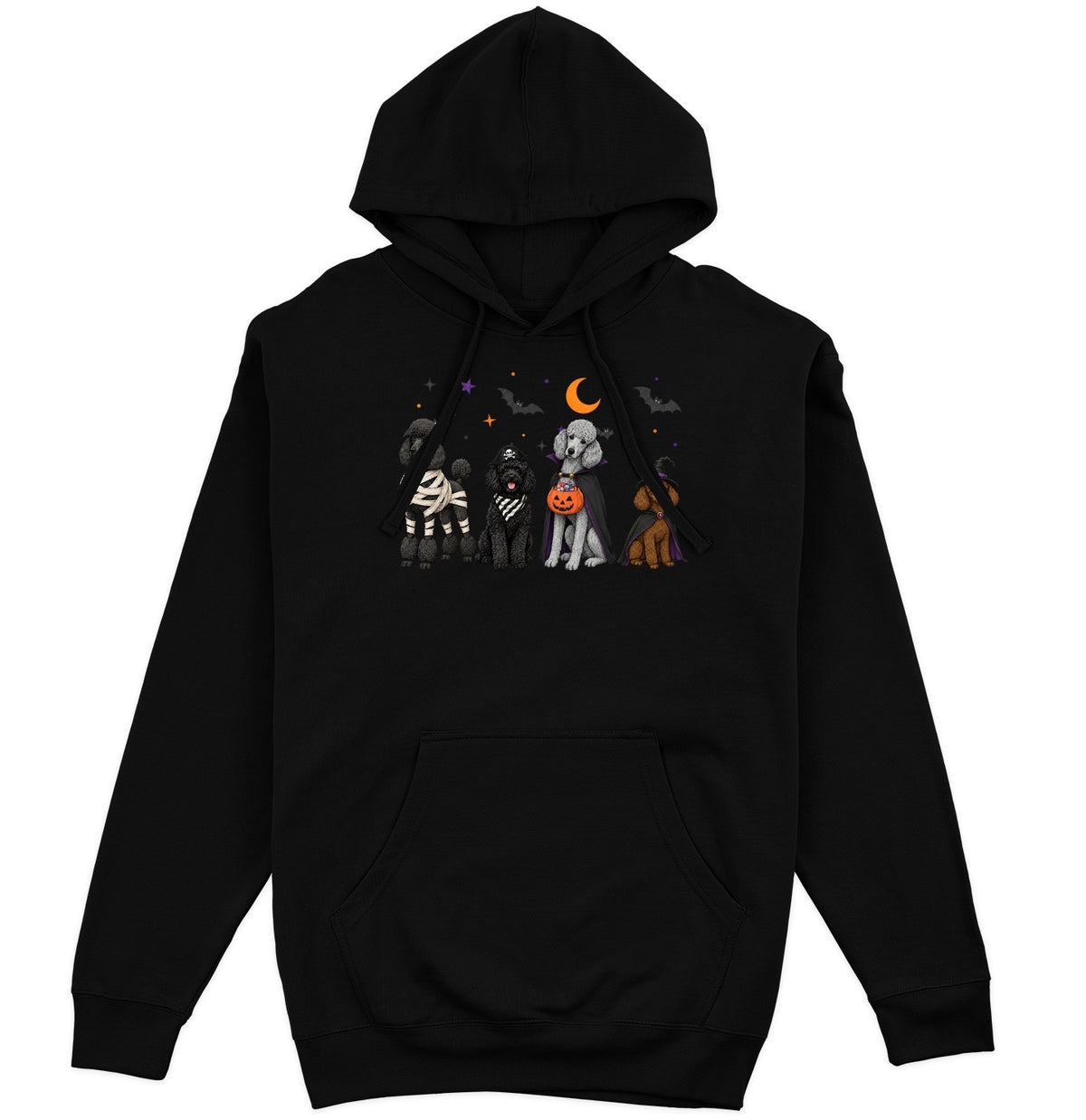 Poodle Halloween Lineup - Adult Unisex Hoodie