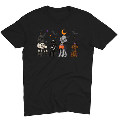 Poodle Halloween Lineup - Adult Unisex T-Shirt