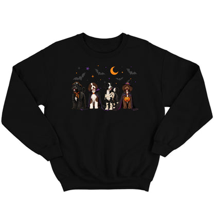 Portuguese Water Dog Halloween Lineup - Adult Unisex Crewneck Sweatshirt