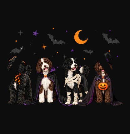 Portuguese Water Dog Halloween Lineup - Adult Unisex Hoodie
