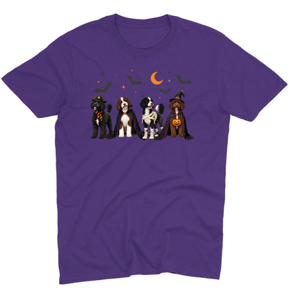 Portuguese Water Dog Halloween Lineup - Adult Unisex T-Shirt
