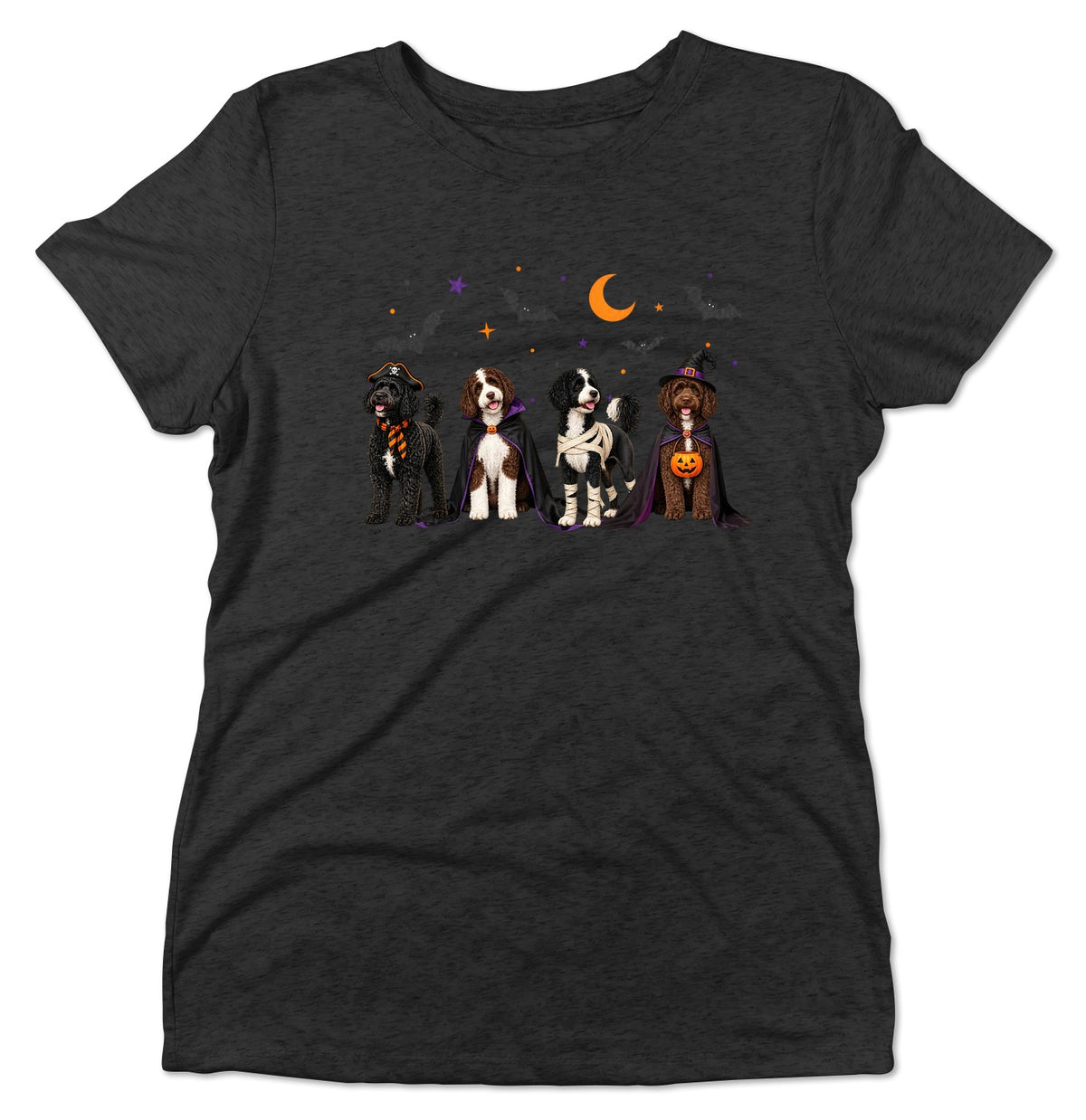 Portuguese Water Dog Halloween Lineup - Women's Tri-Blend T-Shirt