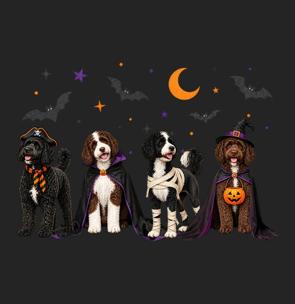 Portuguese Water Dog Halloween Lineup - Women's Tri-Blend T-Shirt