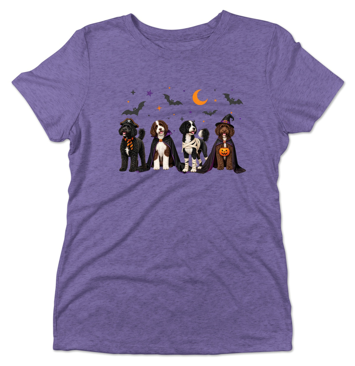 Portuguese Water Dog Halloween Lineup - Women's Tri-Blend T-Shirt