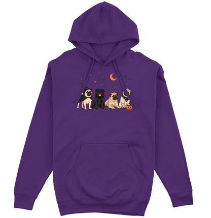 Pug Halloween Lineup - Adult Unisex Hoodie