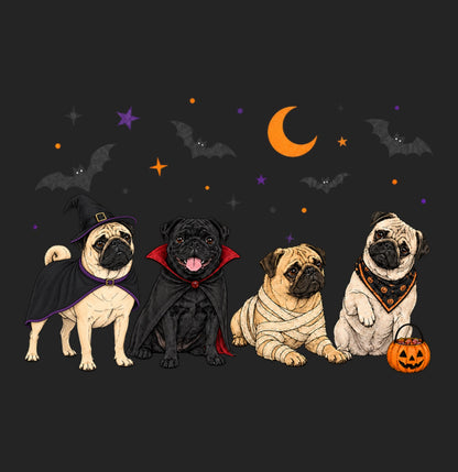 Pug Halloween Lineup - Women's Tri-Blend T-Shirt