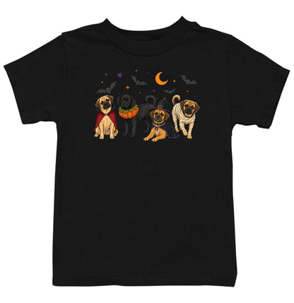 Puggle Halloween Lineup - Kids Unisex T-Shirt