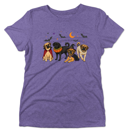 Puggle Halloween Lineup - Women's Tri-Blend T-Shirt